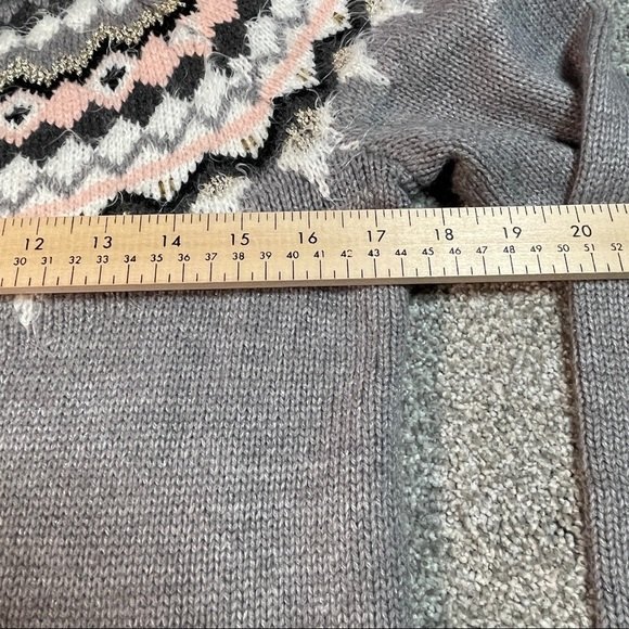 Fair Isle Motherhood Maternity Long Sleeves round Neck Women's Sweater Size S - Picture 6 of 7